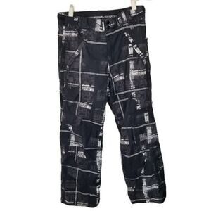 Ride Snowboards Mens Snow Pants Ski Size M Black All Over Print Lined Outdoor